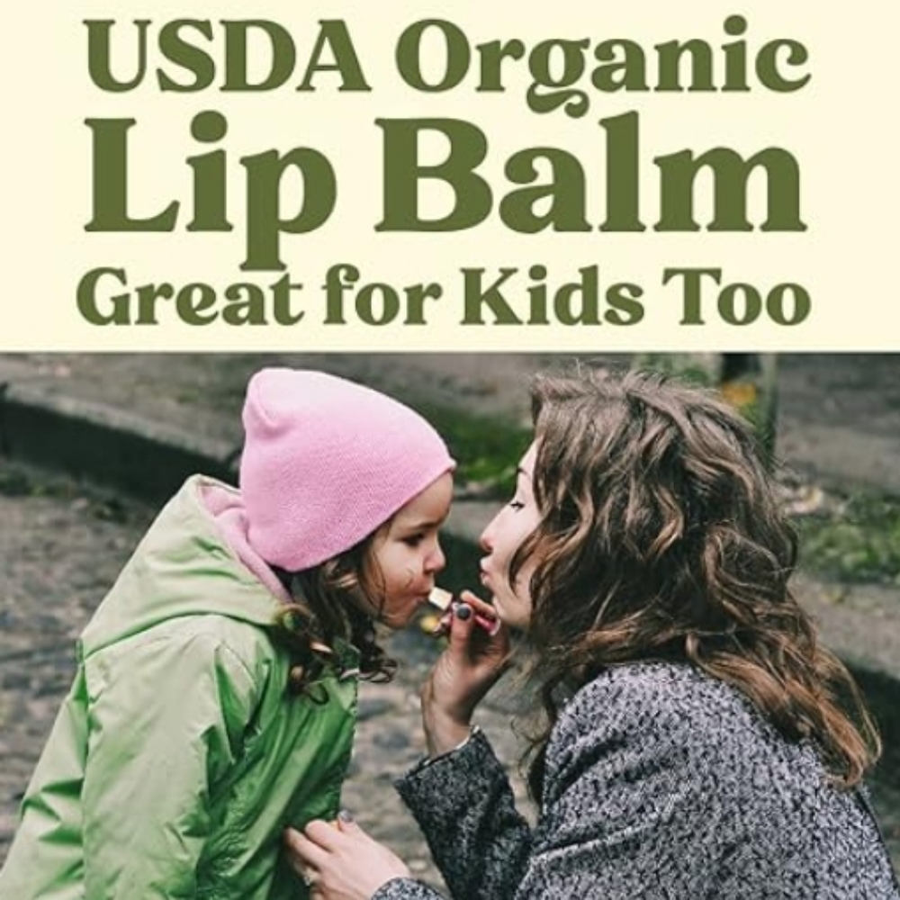 4 Pack Organic Best Lip Balm Repair Chapstick for Dry Cracked Lips Citrus Blast - Picture 4 of 7